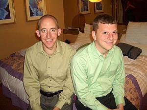 Jay and Kevin ready for dinner.