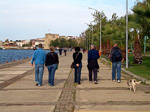 Sunday, October 10: Sinop, Turkey. Walking along the seafront