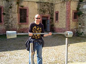 Jay still getting his workout on in the old jail.