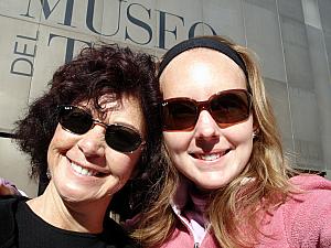 Mom and Kelly at the Museo del Traje (costume museum)