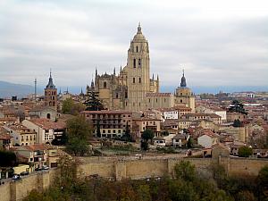 Segovia's cathedral, seen from the Alcazar