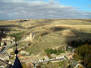 View of the countryside atop the castle