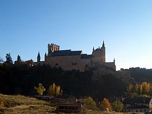 Taking a walk through the countryside looking back up tat the Alcazar