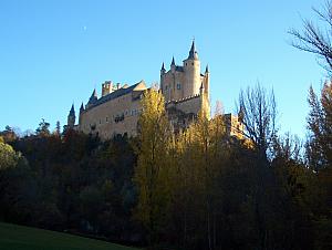 Taking a walk through the countryside looking back up tat the Alcazar