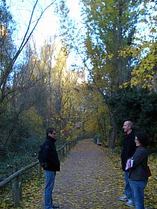 Taking a walk through the countryside, with our new friends Thibaut and Gaelle.