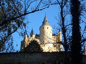 Taking a walk through the countryside looking back up at the Alcazar