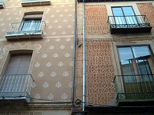 The building facades in Segovia were very interesting.