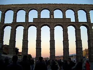 The Aqueduct at dusk.