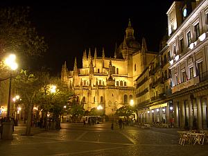 The cathedral lit up!