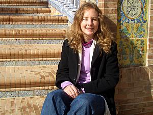 Kelly at Plaza de Espana in Seville