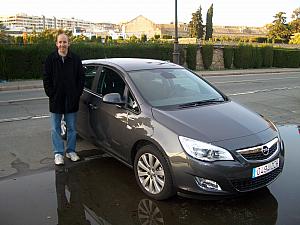 Posing in from of our rental car, which we liked quite a bit...