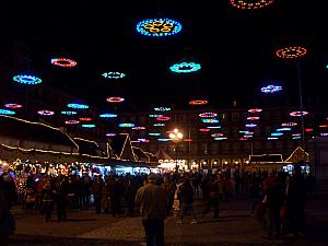 Christmas lights in Plaza Mayor