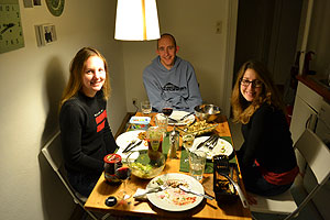 Christmas Dinner! And a surprise -- it's all vegetarian!