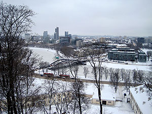 Vilnius, Lithuania's downtown. Vilnius is the capital city.