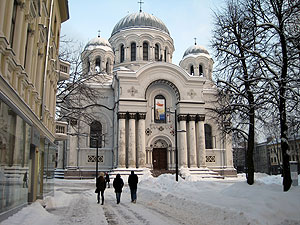 Giant church in Kaunas, Lithuania