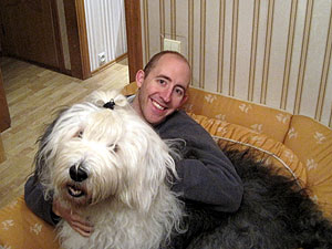 Jay and Baris, the lap dog.