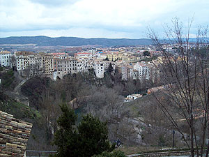 Looking out of Cuenca from the Abstract Art Museum