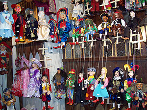 Puppets were very popular in Prague.