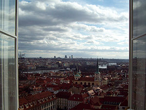 view from Prague Castle over the city