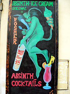 Absinth ice cream anyone? You could buy all sorts of things at this shop that would be illegal in the United States.