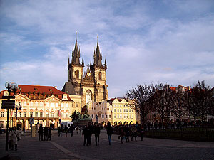 Old Town Square and the Tn Cathedral. Our hotel was located just behind the cathedral.