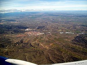 Flying home from Madrid