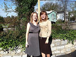 Jenny and Kelly at Jenny's wedding shower.