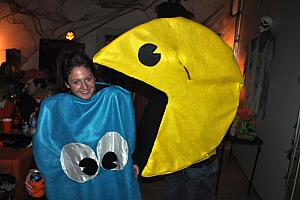 Pac-man eating a ghost