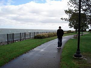 To get to Toronto, we drove from Cincinnati (500 miles, about 9 hours). Along the way, we stopped at a park along the Lake St. Clair (subsidiary of Lake Erie) in Michigan for lunch. It was a beautiful day, but brisk and very windy!