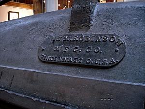 One of the factories had old machinery on display -- we noticed that this one was manufactured in Cincinnati! It was some type of hand brake, I believe.