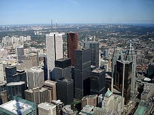 Toronto's Financial District, as seen from the CN Tower