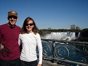 Here we are in front of the American falls
