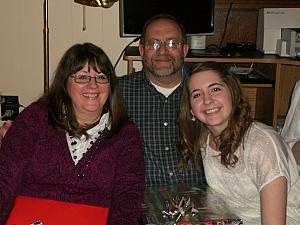 Julie with Mom and Dad