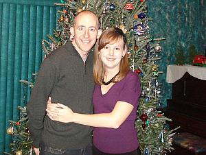 Jay and Kelly in front of the Christmas Tree