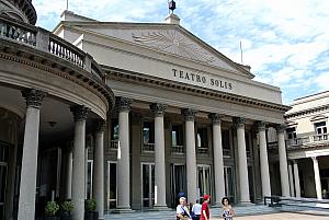 Montevideo, Uruguay: visiting the Teatro Solis, Uruguay's oldest theater.