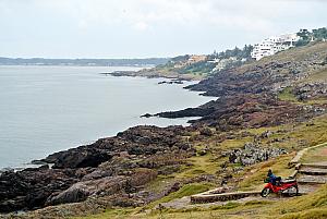 Punta del Este, Uruguay - a beautiful rocky coastline in Punta Ballena, site of the Casapueblo.