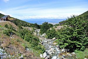 Ushuaia - hiking in the Martial Glacier valley - end of the hike.