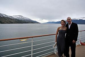Formal night number two, nearing some glaciers, still a bit windy!