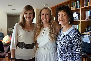 Kelly and Kyleen and Mom at Kyleen's Wedding Shower at Aunt Judy's