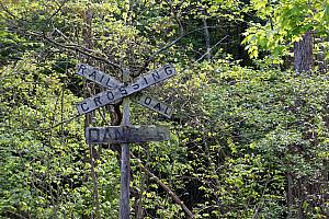 Fun, old railroad crossing signs.