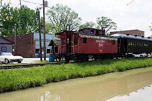 Antique train - you could take a ride if you wanted.