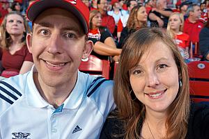 Jay and Kelly at the Reds game