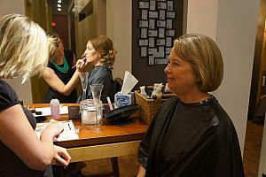 Kyleen's Mom and Sister at the hairdressser.