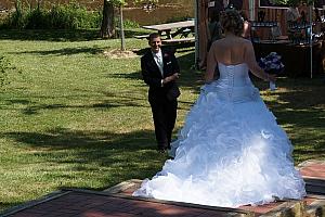 Kevin seeing Kyleen in her wedding dress for the first time!