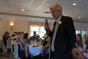 Dad Klocke toasting the audience. He did a great, great job!