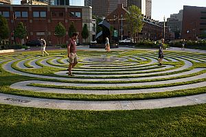 Enjoying the labyrinth-designed Armenian Heritage Park. (Not gonna lie, I didn't know this is what it was until after spending 20 minutes Googling to figure out what exactly it was. We just thought it looked cool!)