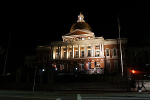 The Massachusetts State House, in the Beacon Hill district