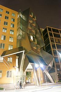 We walked through Harvard's and MIT's campuses to see where the smart (or rich+smart?) people go to school. This is a very cool building at MIT, designed by architect Frank Gehry. It's the Stata Center.