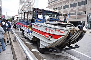 We took a Boston Duck Tour ride, to travel around town both on land and water!