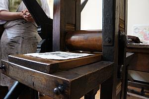 We stopped by an old-style printing press after taking a Freedom Trail tour through the North End.
